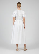 Weißes kurzarm Maxikleid. White shortsleeve Maxidress