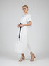 Weißes kurzarm Maxikleid. White shortsleeve Maxidress