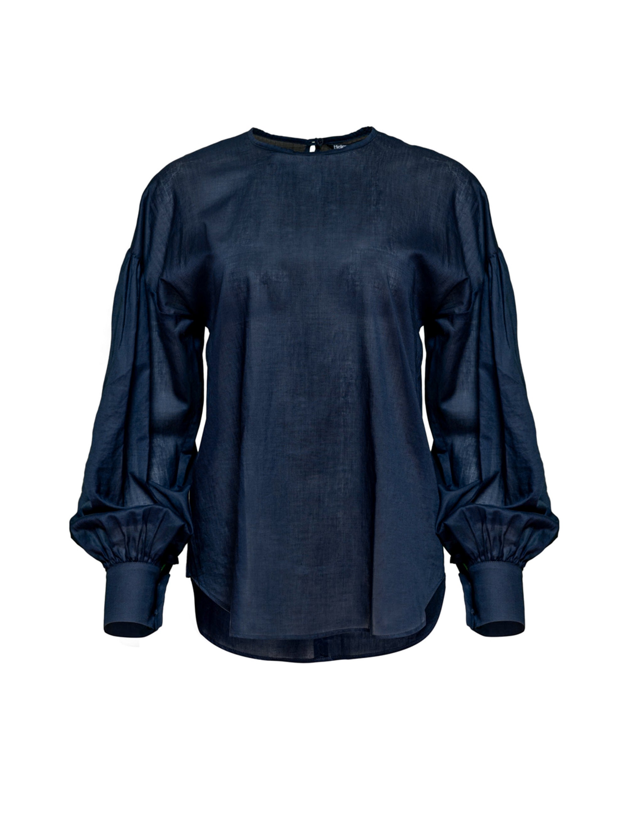 Weite Bluse aus 100% Bio-Baumwolle Hadley mit schlichtem Design von Helene Galwas.