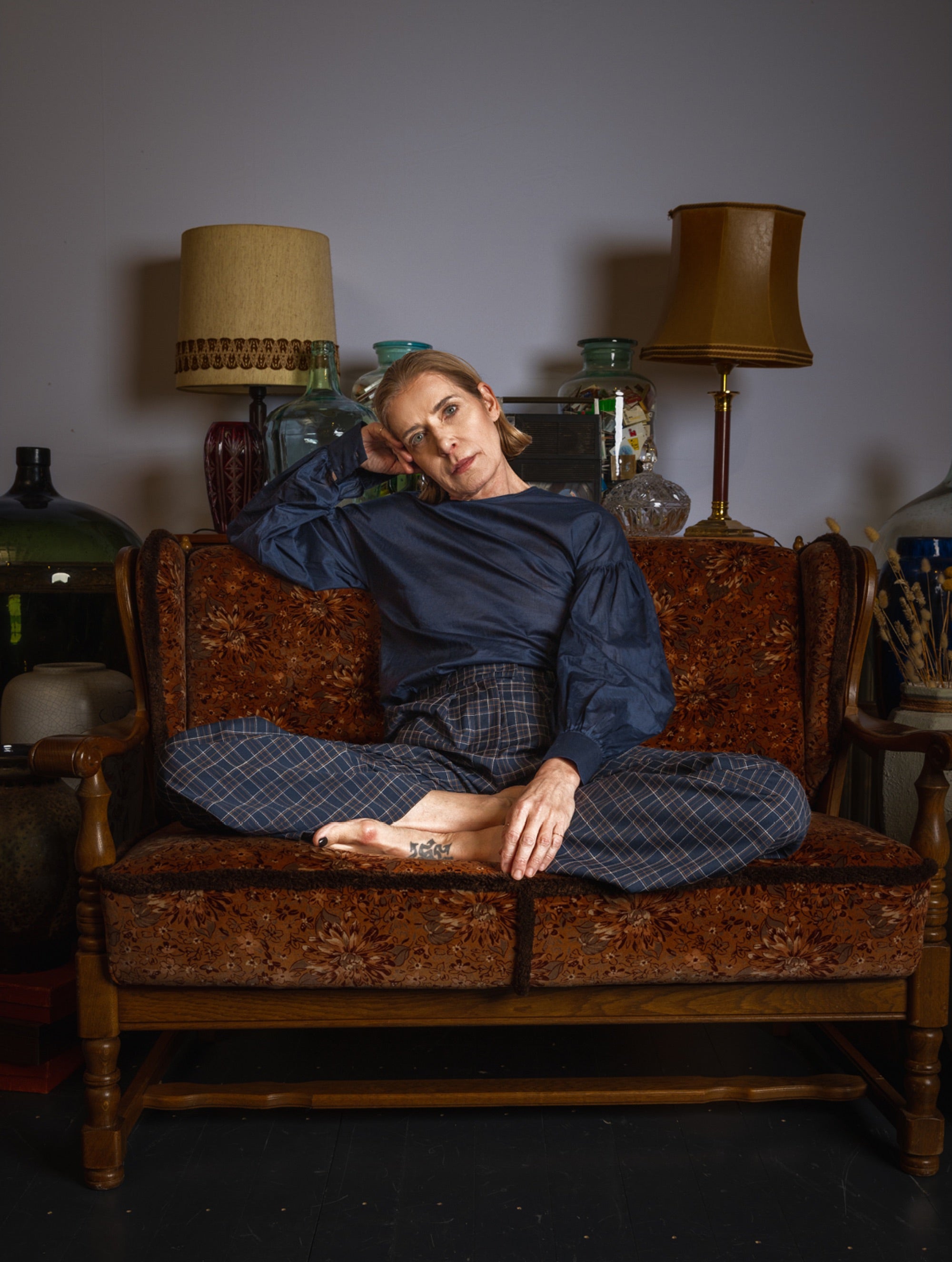 Weite Bluse aus 100% Bio-Baumwolle Hadley mit schlichtem Design von Helene Galwas