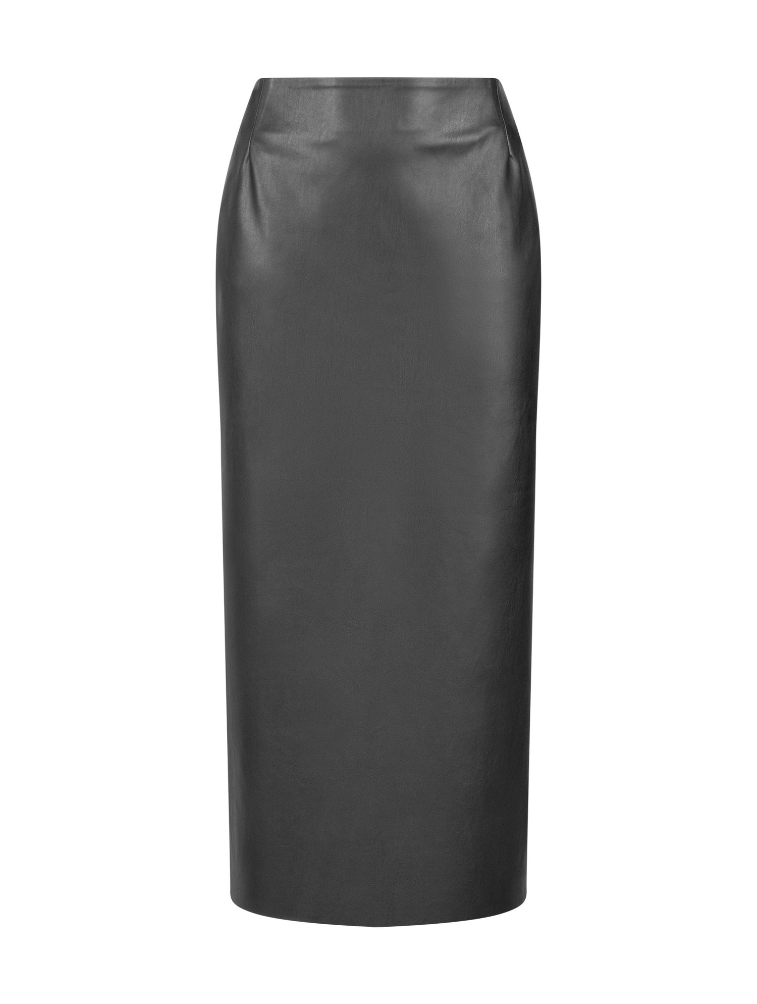 Maxi-Bleistiftrock mit versteckten Seitennahttaschen und einem langen Schlitz auf der Rückseite. Dieses Modell ist Teil unserer REBORN-Kollektion und steht für unsere "Zero-Waste-Politik".