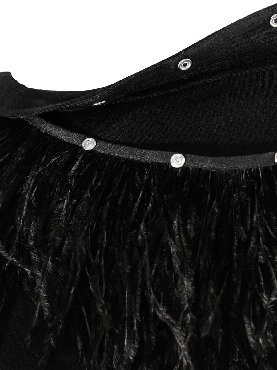 Halblang-Arm T-Shirt aus Viskose mit Federn am Arm zum an -und abknöpfen