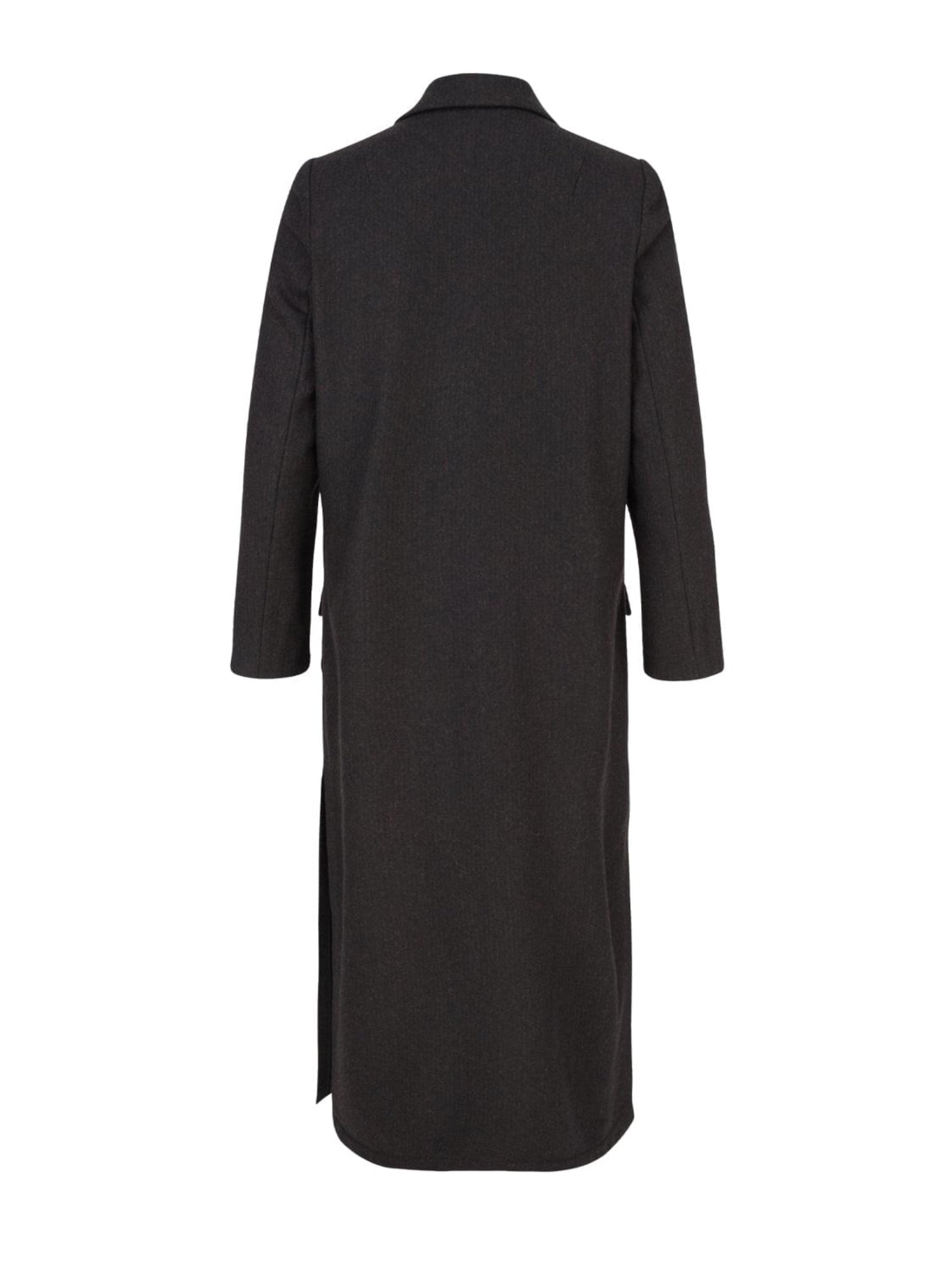 Mantel aus Kaschmirwolle, taillierter Passform und hohen Seitenschlitzen sowie Taschen mit Patten auf der Vordereseite