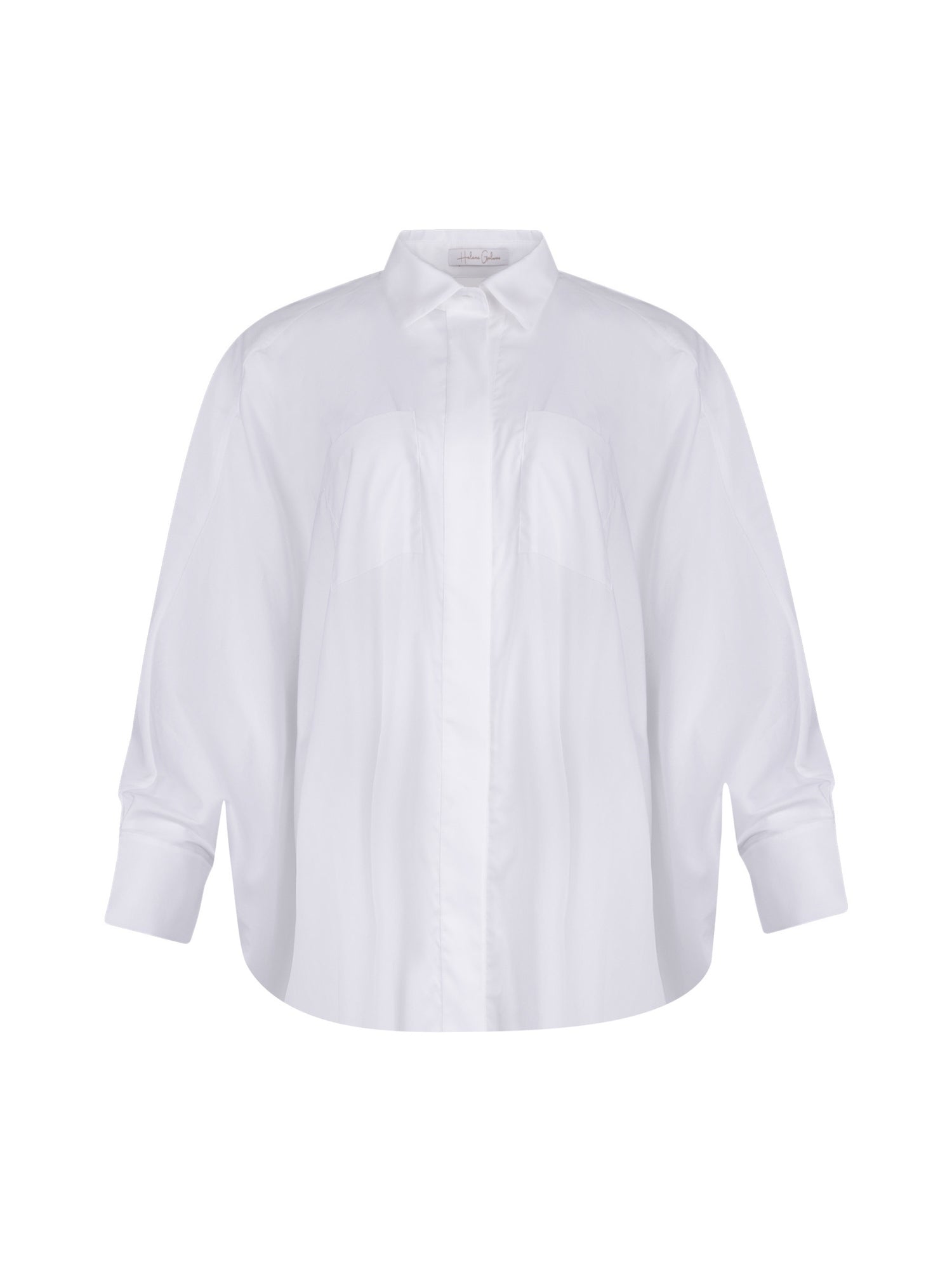 Weites Oversizebluse, sophisticated Look durch den ausgefallenen Rückenauschnitt, der sich verstellen lässt, sodass man die Tiefe des Rückenausschnitts anpassen kann, Lange Ärmel mit klassischen Hemdmanschetten und Kragen