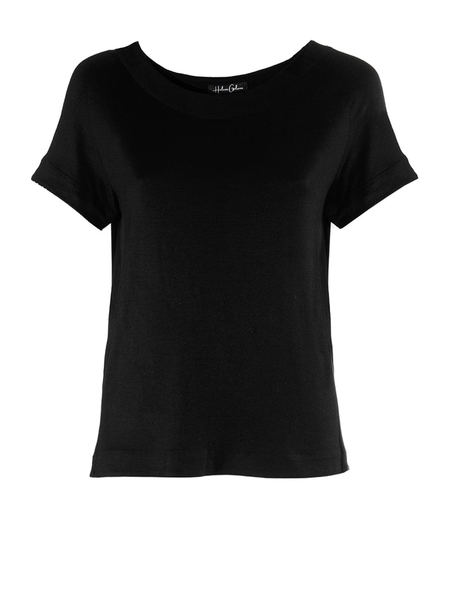 T-Shirt aus Viskose mit hohem Tragekomfort und abknöpfbaren Federn an den Ärmeln