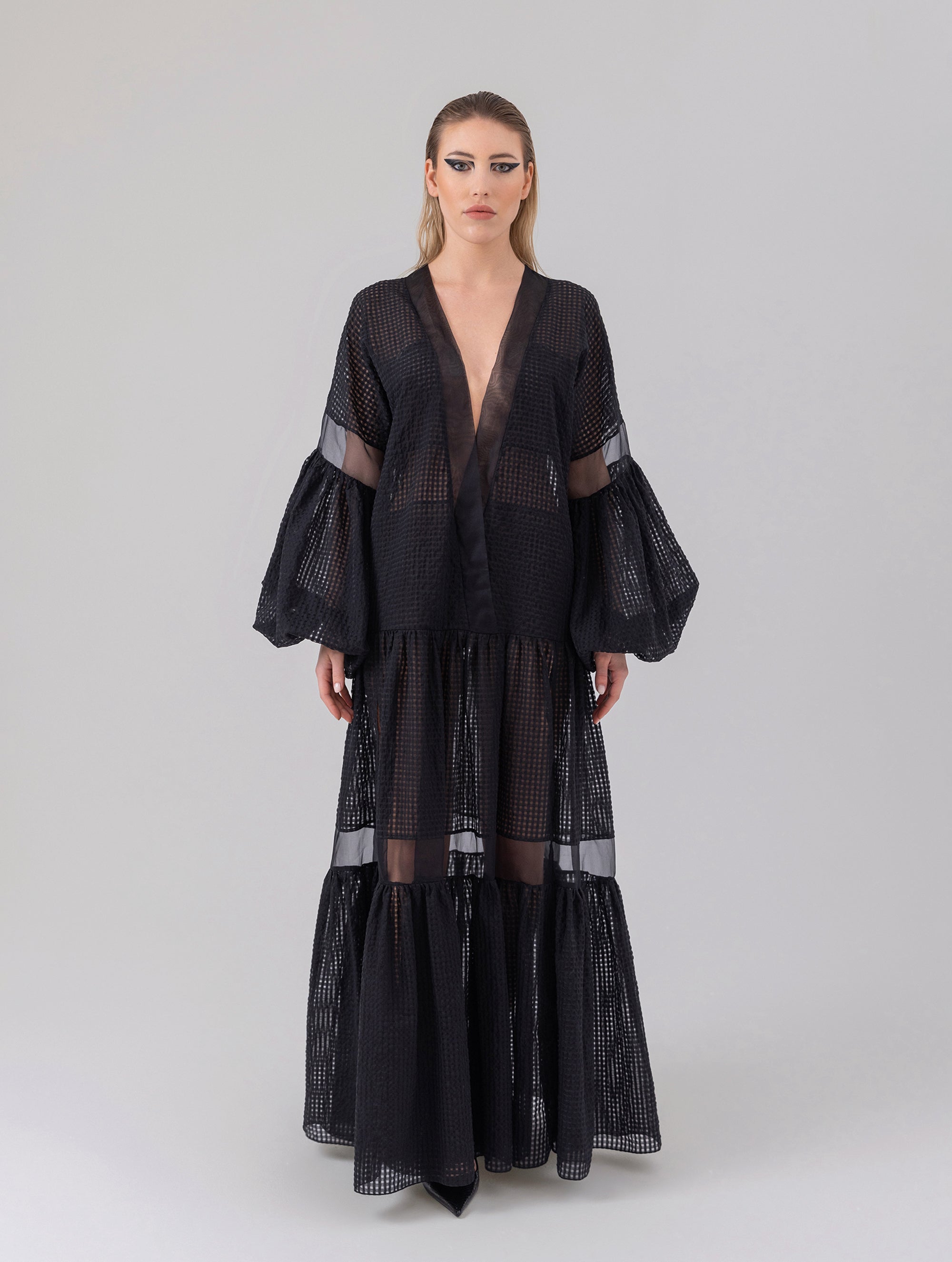 Jael-black sheer dress