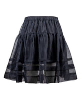 Helene Galwas, Demi, Flared Skirt, Organza Silk, Black