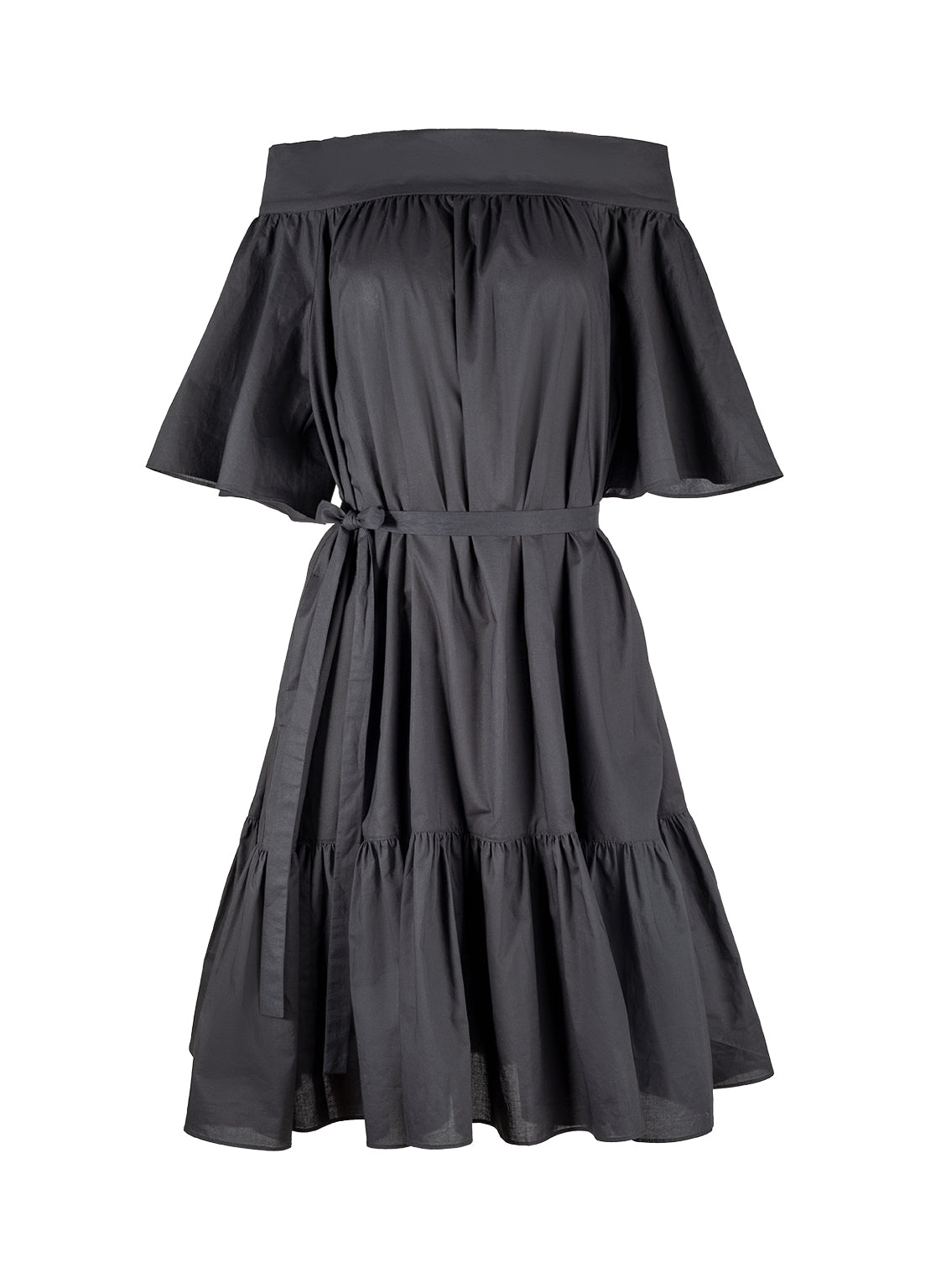 Schwarzes Midi Kleider. Black Mididress