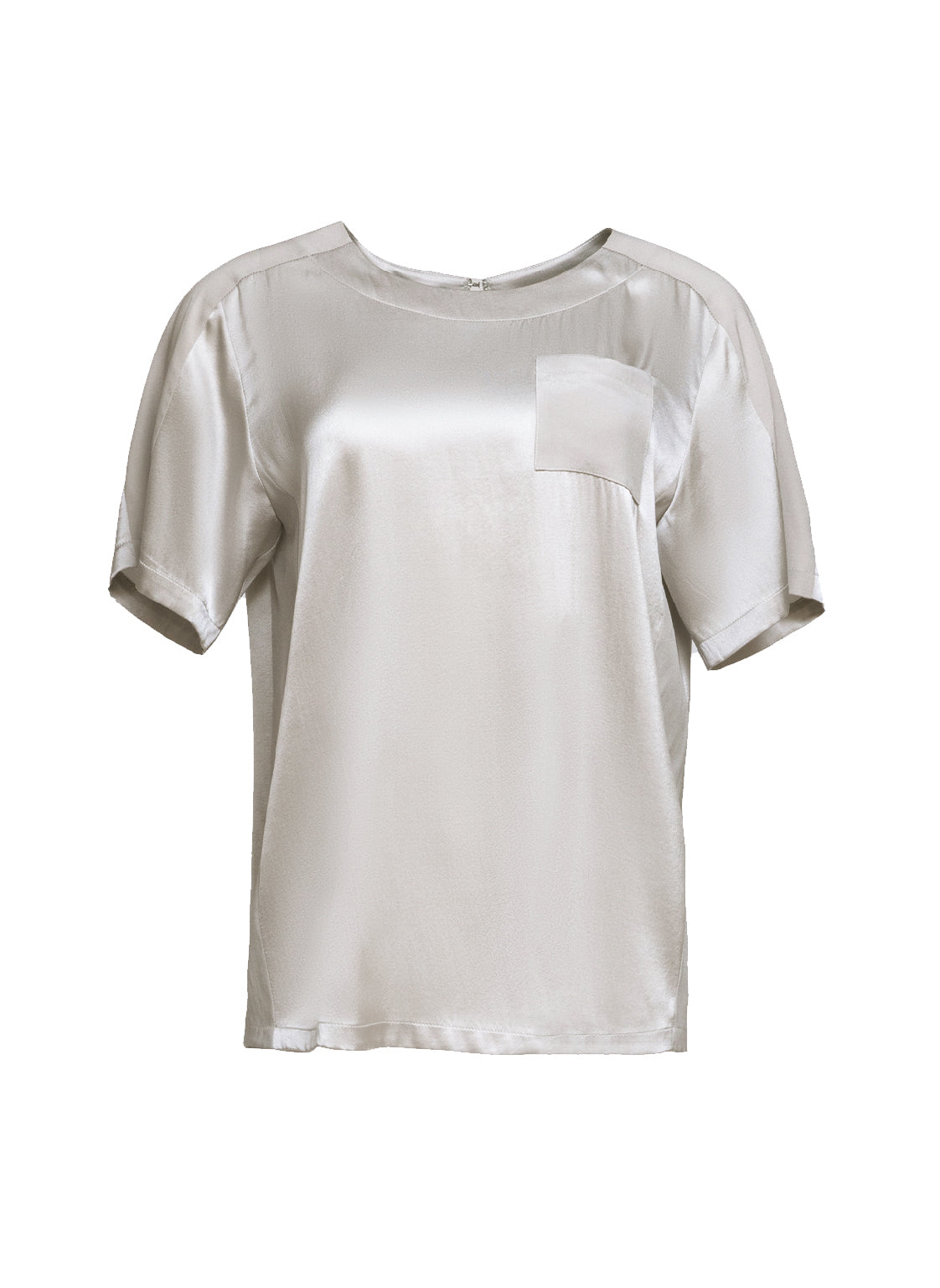 Dana - short-sleeved blouse made of silk-elastane blend