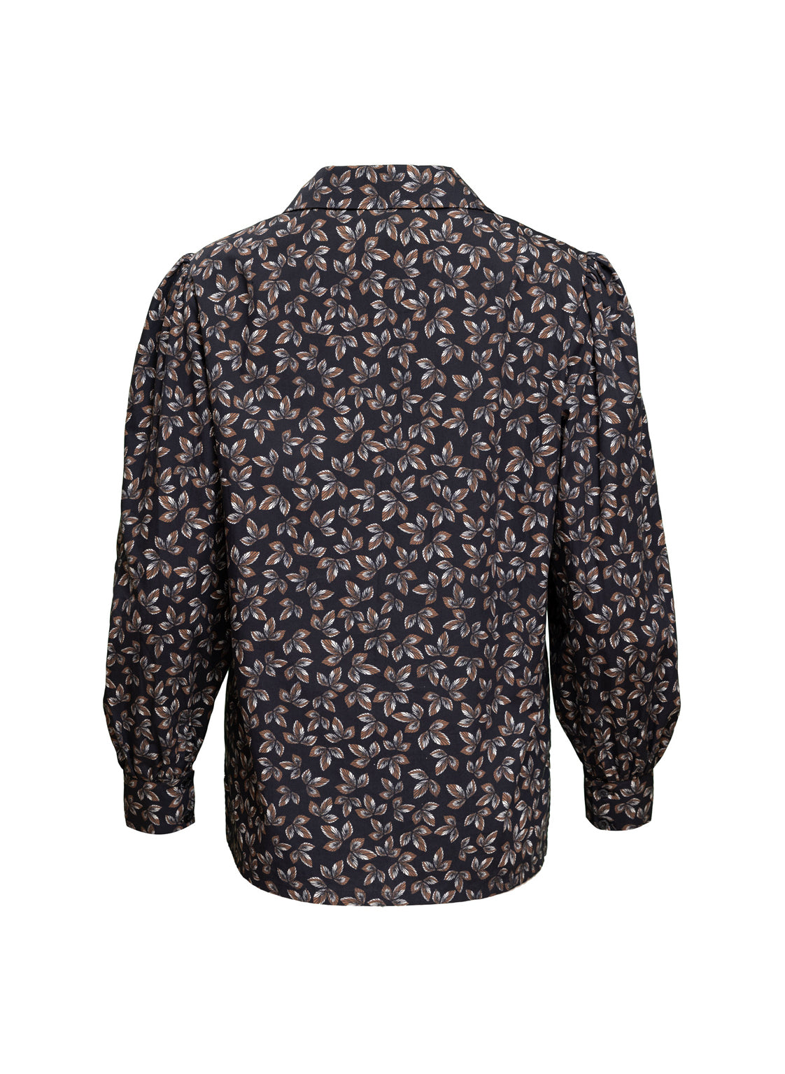 Weite, bedruckte Bluse aus 100% Bio-Baumwolle mit dekorativem, abnehmbarem Samtband von Helene Galwas