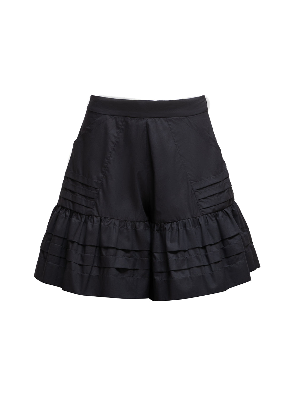 Kurzer Hosenrock aus hochwertiger Premium Baumwolle mit charmanten Volants und verspielter femininer Note