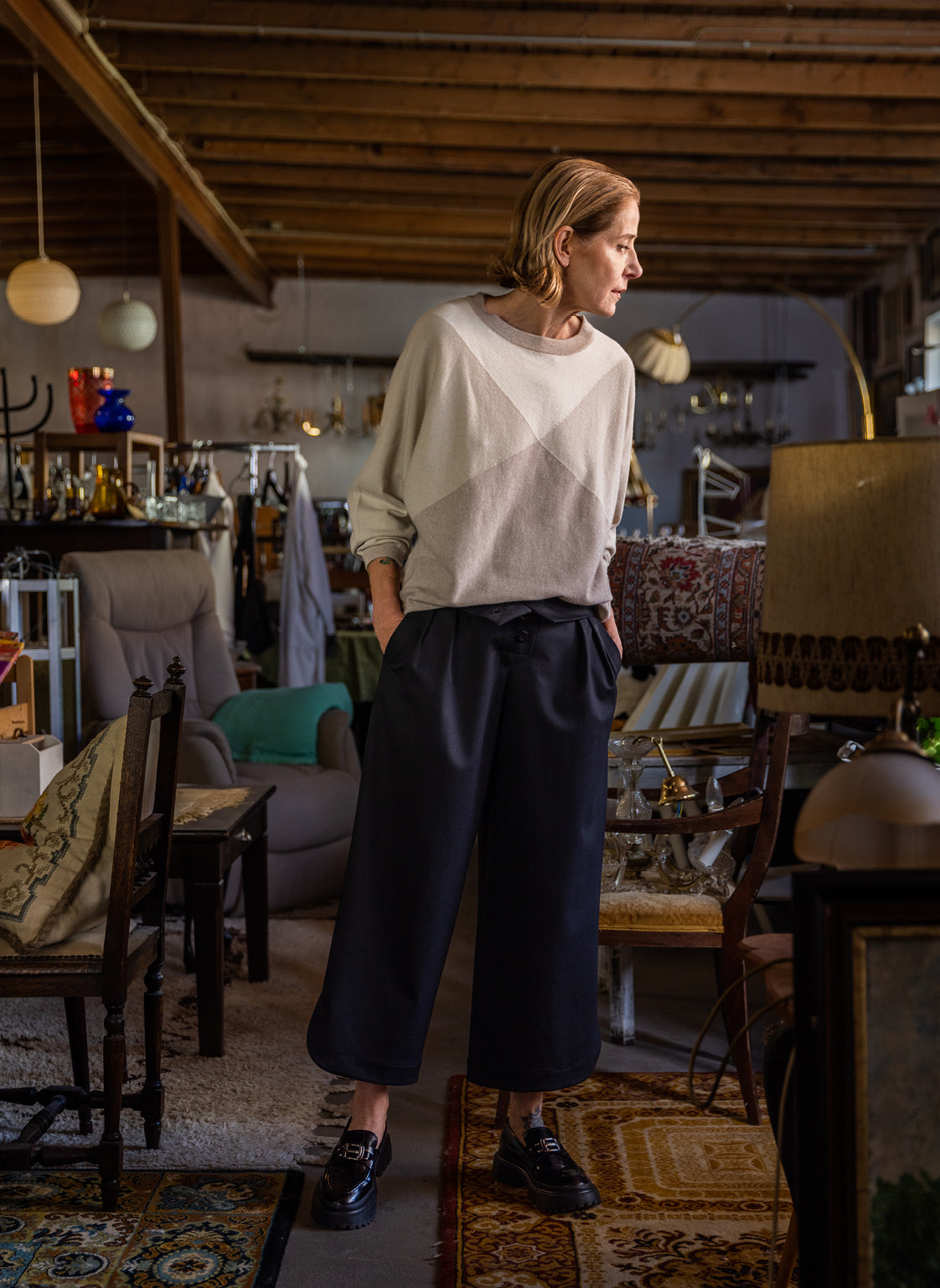 Locker geschnittener Kaschmir-Pullover Hermine mit hohem Tragekomfort von Helene Galwas