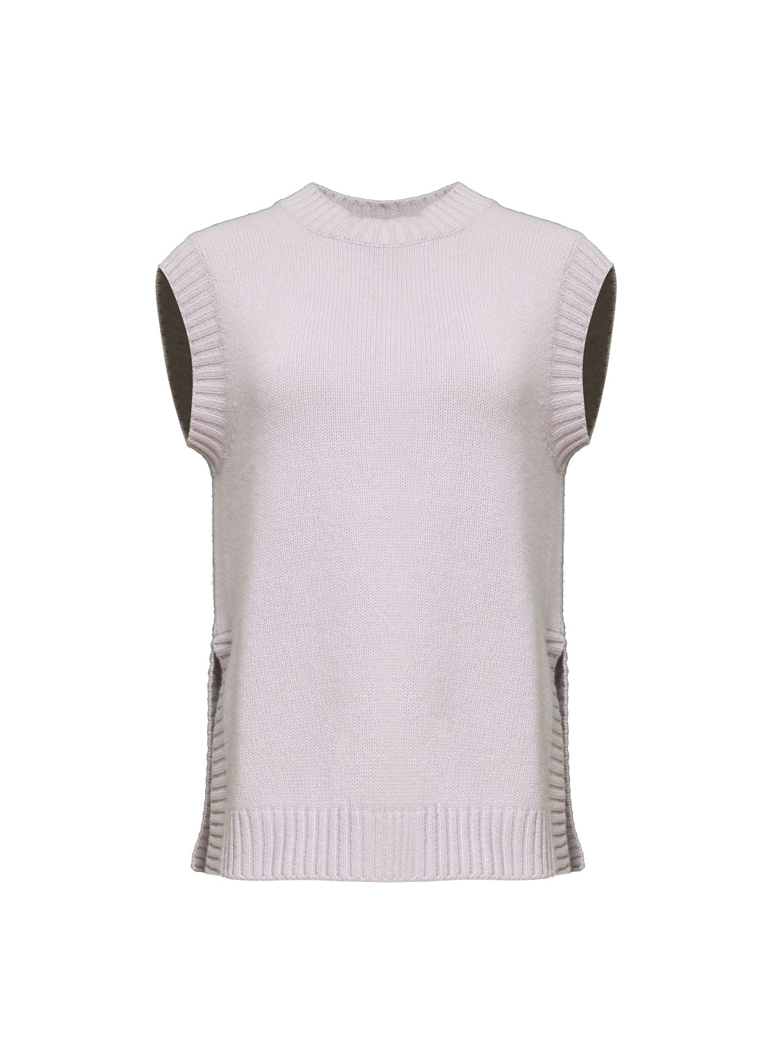 Extrem weicher, taillierter Pullunder aus feinstem Kaschmirstrick von Helene Galwas