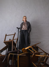 LangÀrmelige Seidenbluse Helga aus 100% italienischer Satinseide und Seidenbatist von Helene Galwas