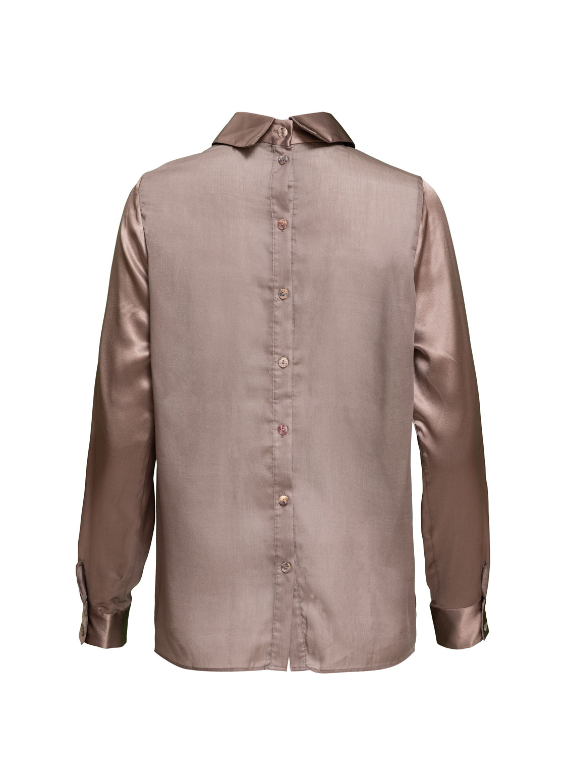 Langärmelige Seidenbluse Helga aus 100% italienischer Satinseide und Seidenbatist von Helene Galwas