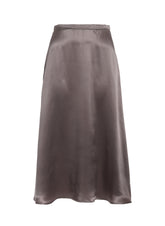 Midi-Rock hergestellt aus 100% hochwertiger Seide und einem klassischen Schnitt
