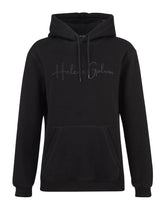 exclusive helene galwas black hoodie. Exklusiver schwarzer Kapuzenpulli von Helene Galwas.