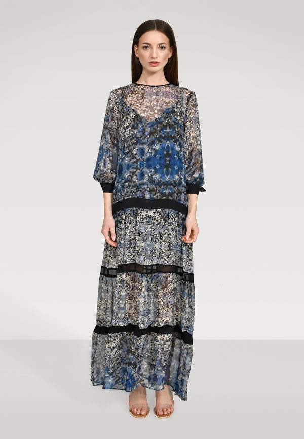 Maxi Kleid mit Blütenprint. Maxi dress with floral print