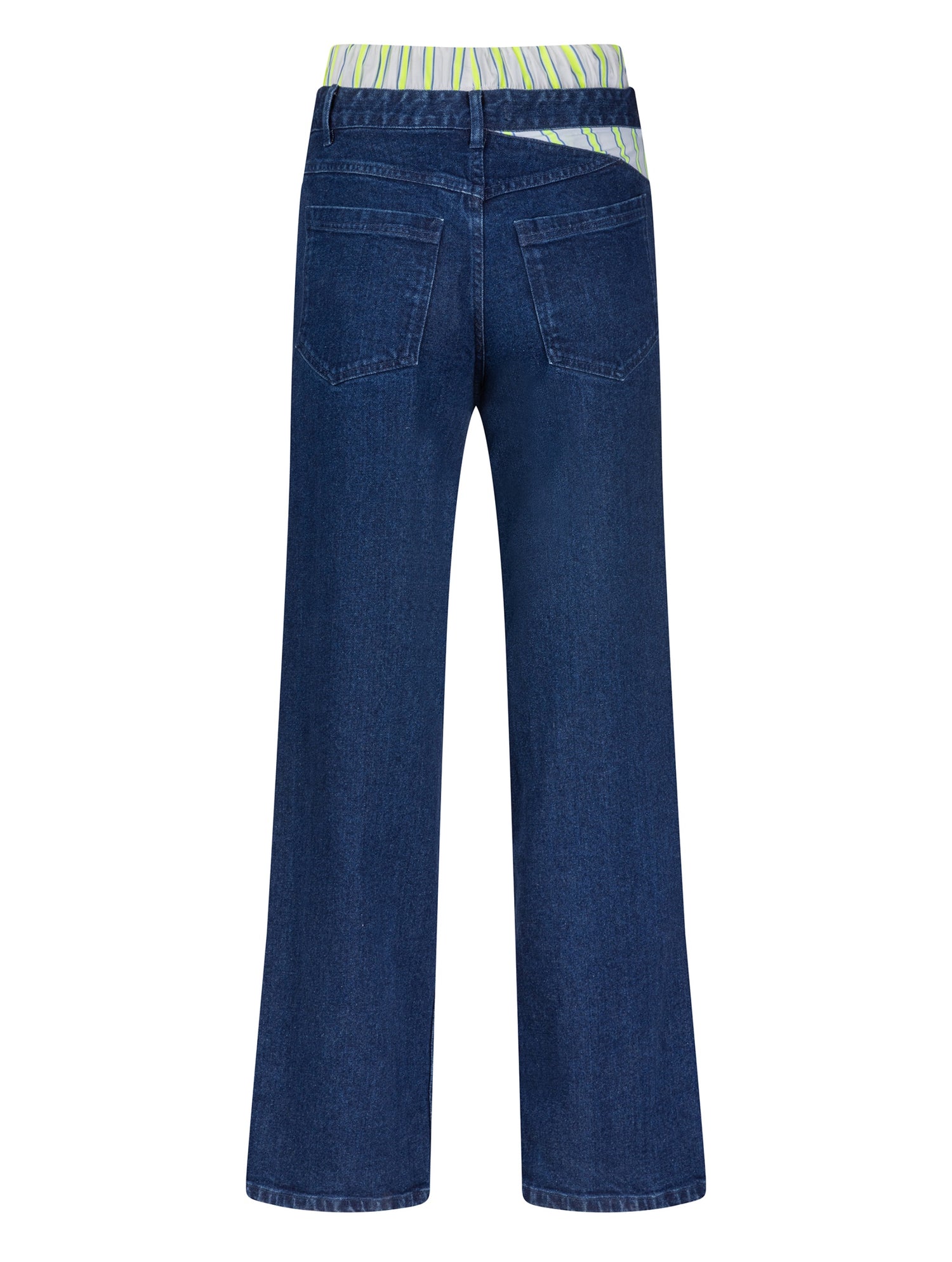 2-in-1 Jeans mit weitem Hosenbein und Destroyed-Look und verschiedenen Tragemöglichkeiten mit den integrierten Shorts