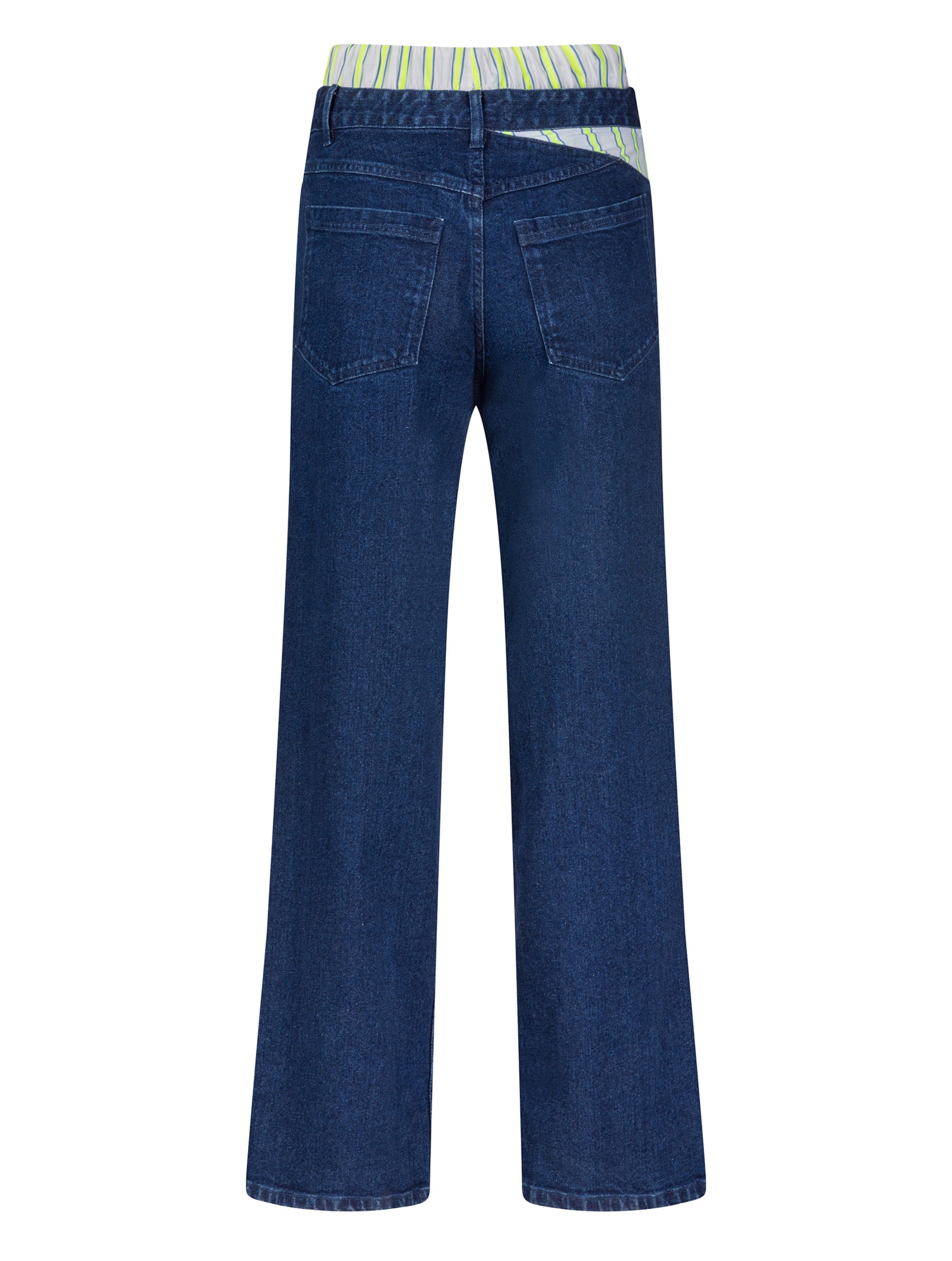 2-in-1 Jeans mit weitem Hosenbein und Destroyed-Look und verschiedenen Tragemöglichkeiten mit den integrierten Shorts
