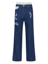 2-in-1 Jeans mit weitem Hosenbein und Destroyed-Look und verschiedenen Tragemöglichkeiten mit den integrierten Shorts