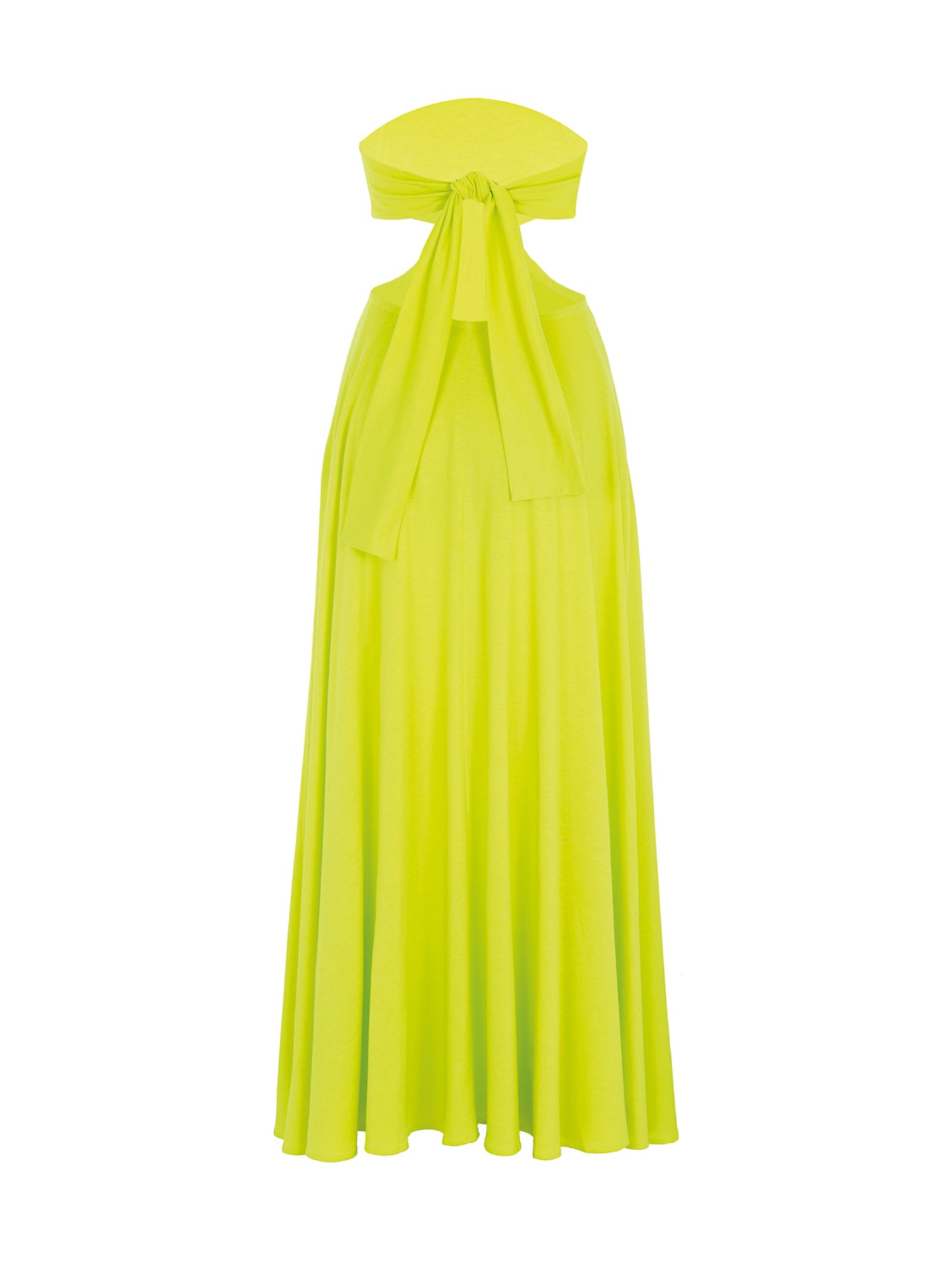 Maxi Bandeau-Kleid mit Cut-Outs und zum Binden am Rücken mit Schlitzen