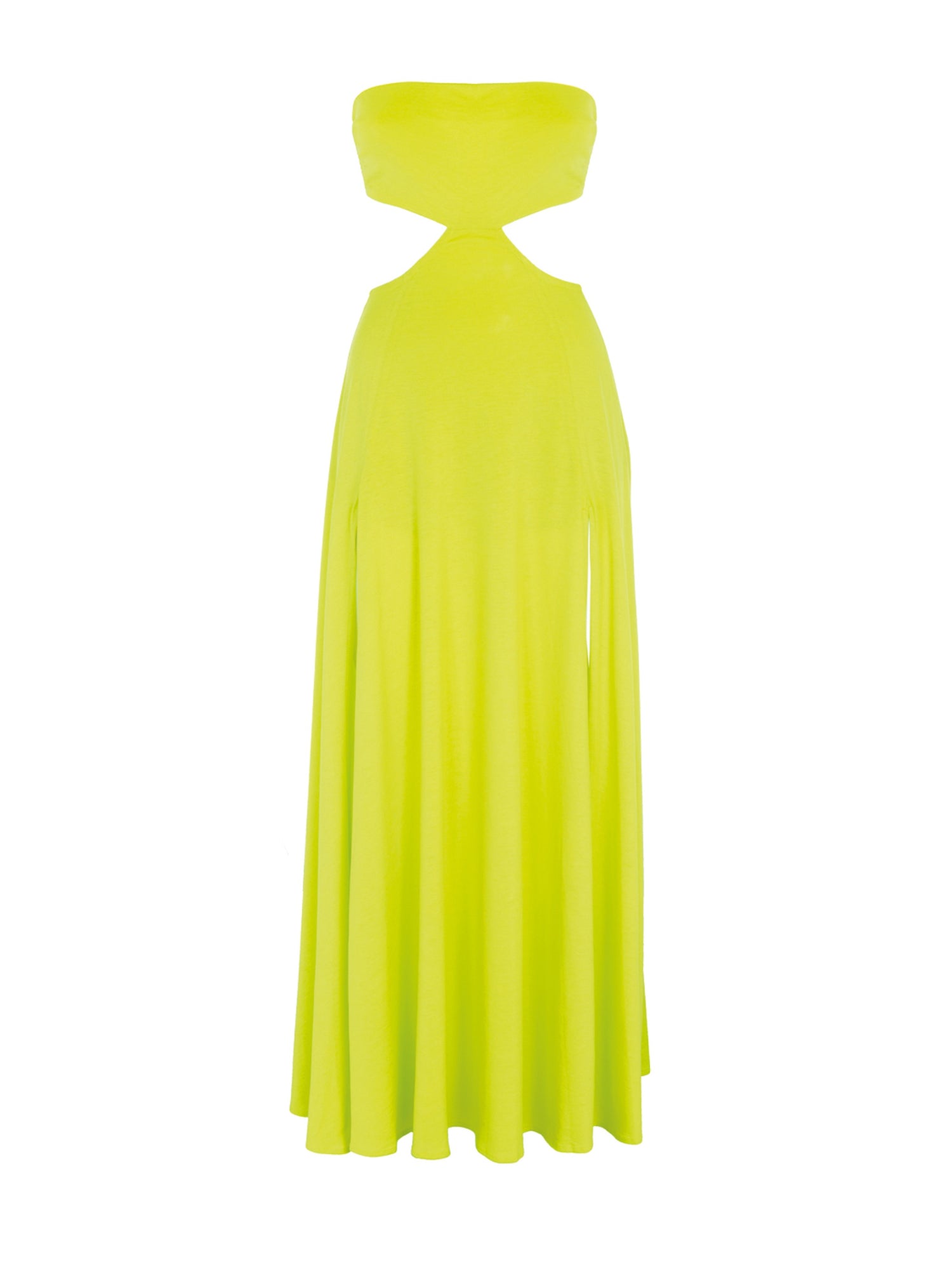 Maxi Bandeau-Kleid mit Cut-Outs und zum Binden am Rücken mit Schlitzen