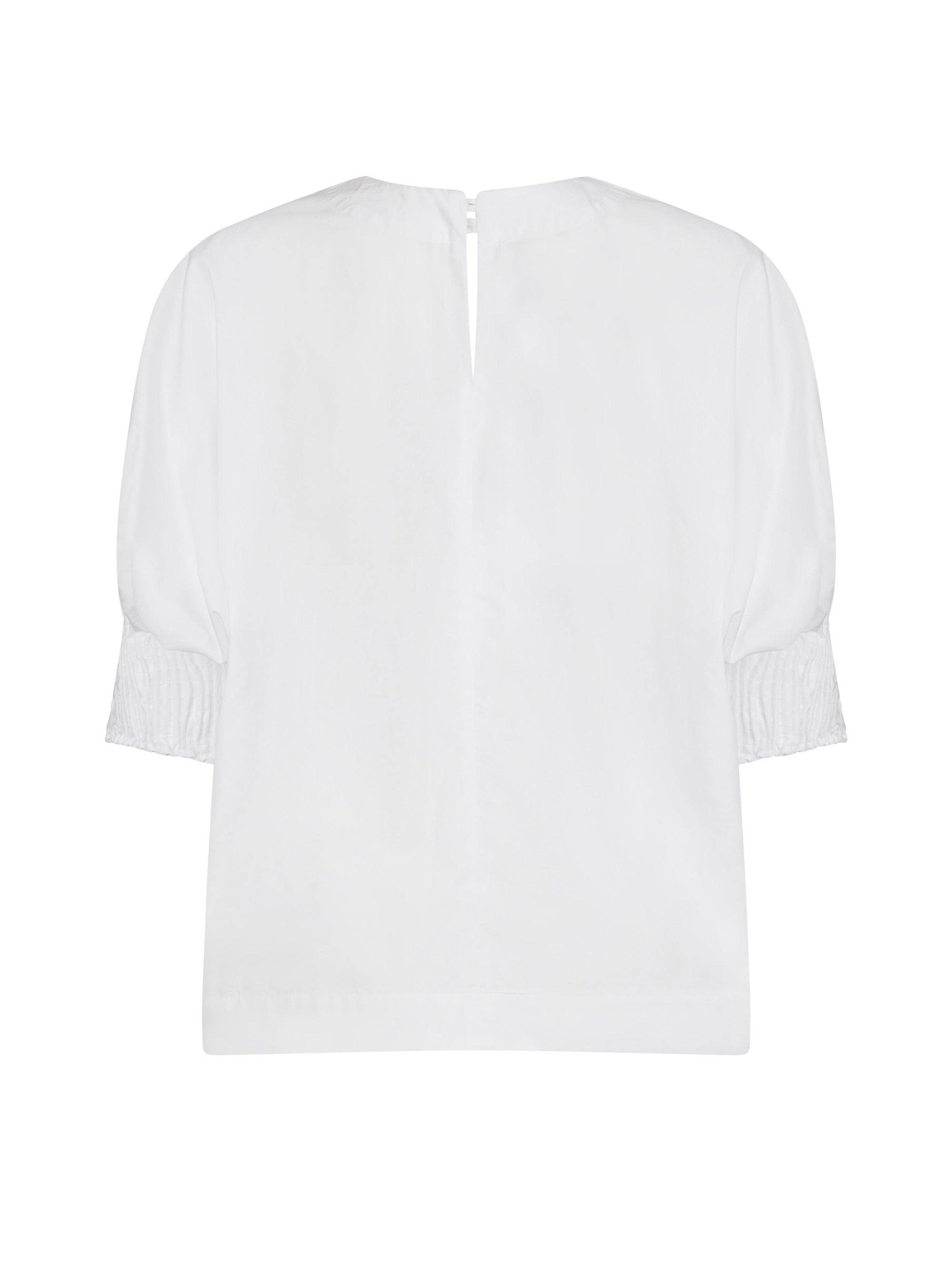 Locker sitzende Bluse mit elastischen Bündchen an den Ärmelenden. 