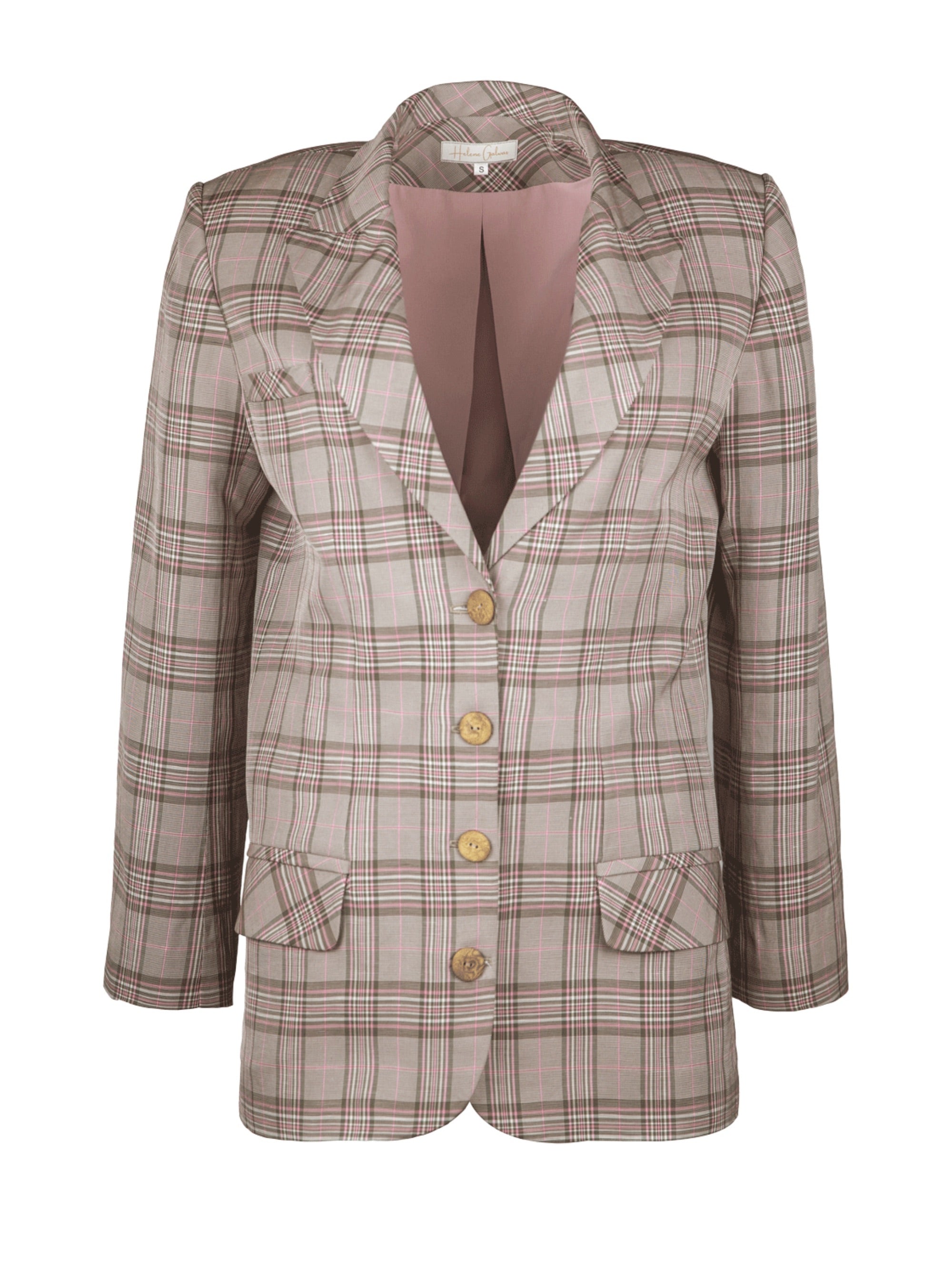 Locker sitzender Blazer aus einem wunderbar leichten Viskose-Leinen-Mix, zwei Paspeltaschen an der Vorderseite und einem Schlitz auf der Rückseite