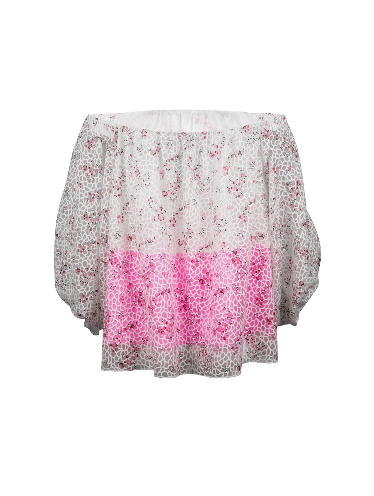 Carmenbluse mit weiter Passform, lockeres Design und auffällige Optik durch das Devoree Gewebes