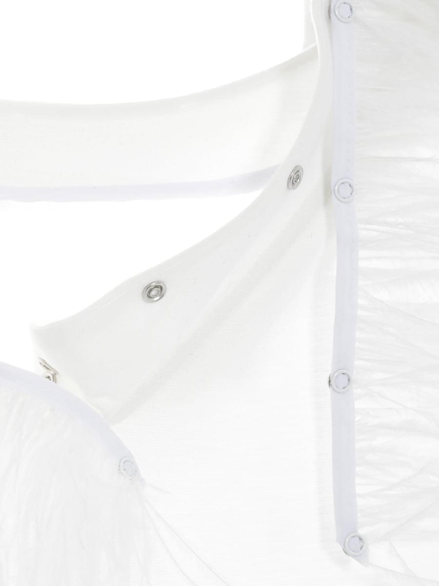 Halblang-Arm T-Shirt aus Viskose mit Federn am Arm zum an -und abknöpfen