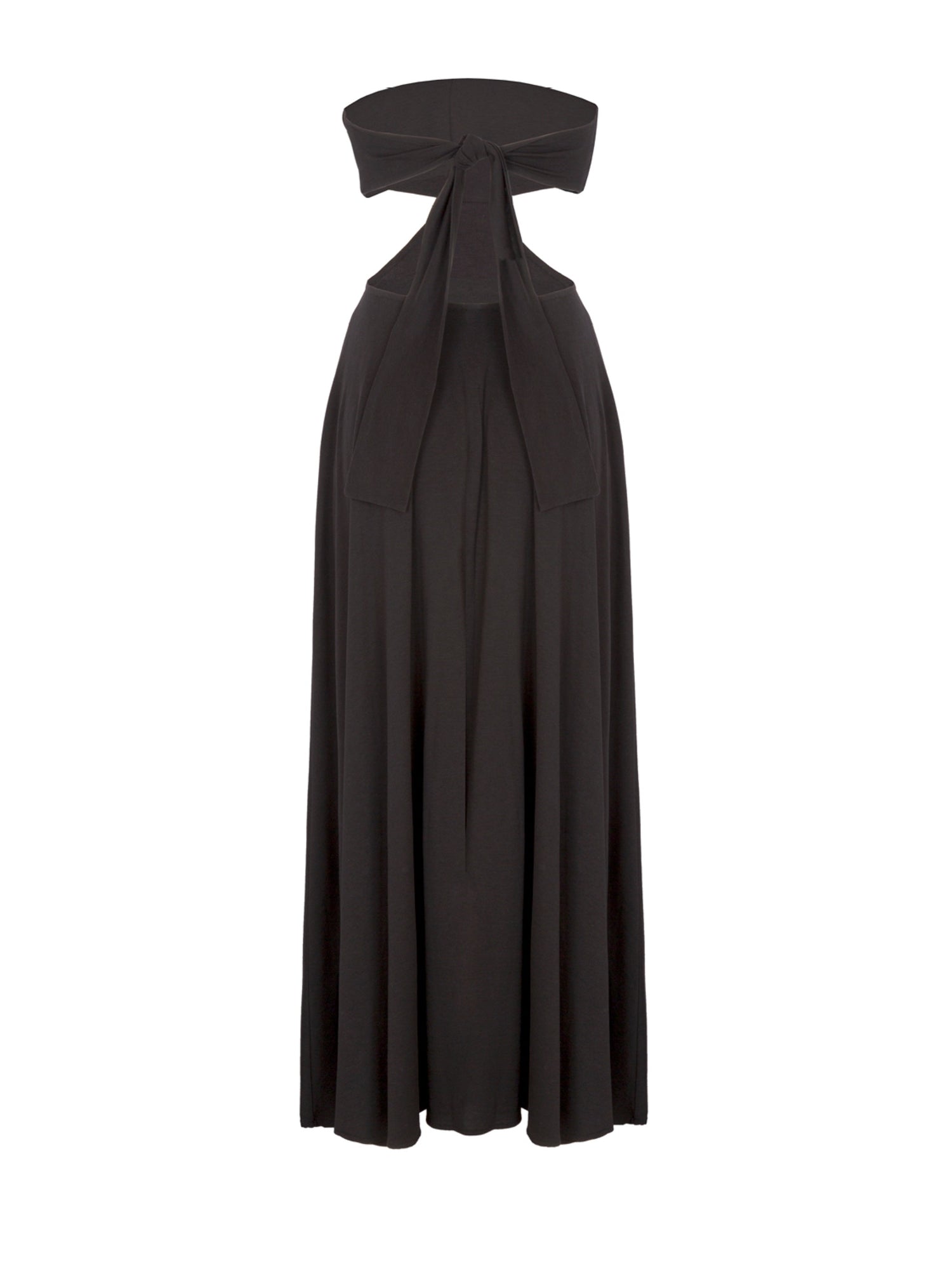 Maxi Bandeau-Kleid mit Cut-Outs und zum Binden am Rücken mit Schlitzen
