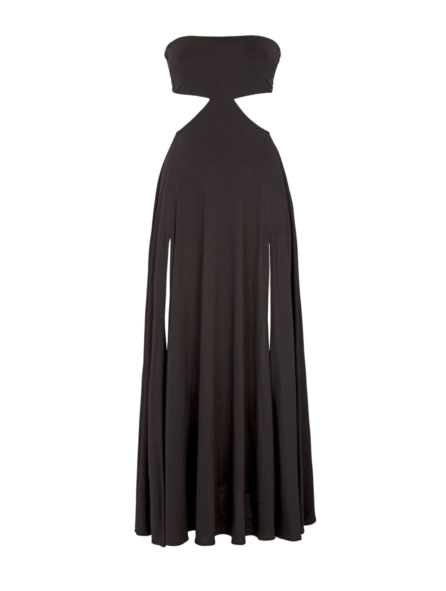 Maxi Bandeau-Kleid mit Cut-Outs und zum Binden am Rücken mit Schlitzen