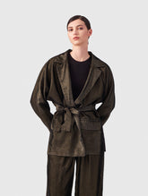 Weich fallender Samtblazer Halea mit Lurex Fäden von Helene Galwas