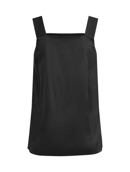 Tanktop aus Seidensatin mit breiten Trägern und Brustabnähern, sowie kleinen Einsätzen am Saumende an den Seitennähten. Dieses Produkt ist Teil unserer Reborn Linie.
