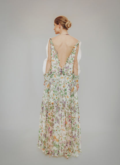 Nadia-Maxikleid mit Blumenmuster