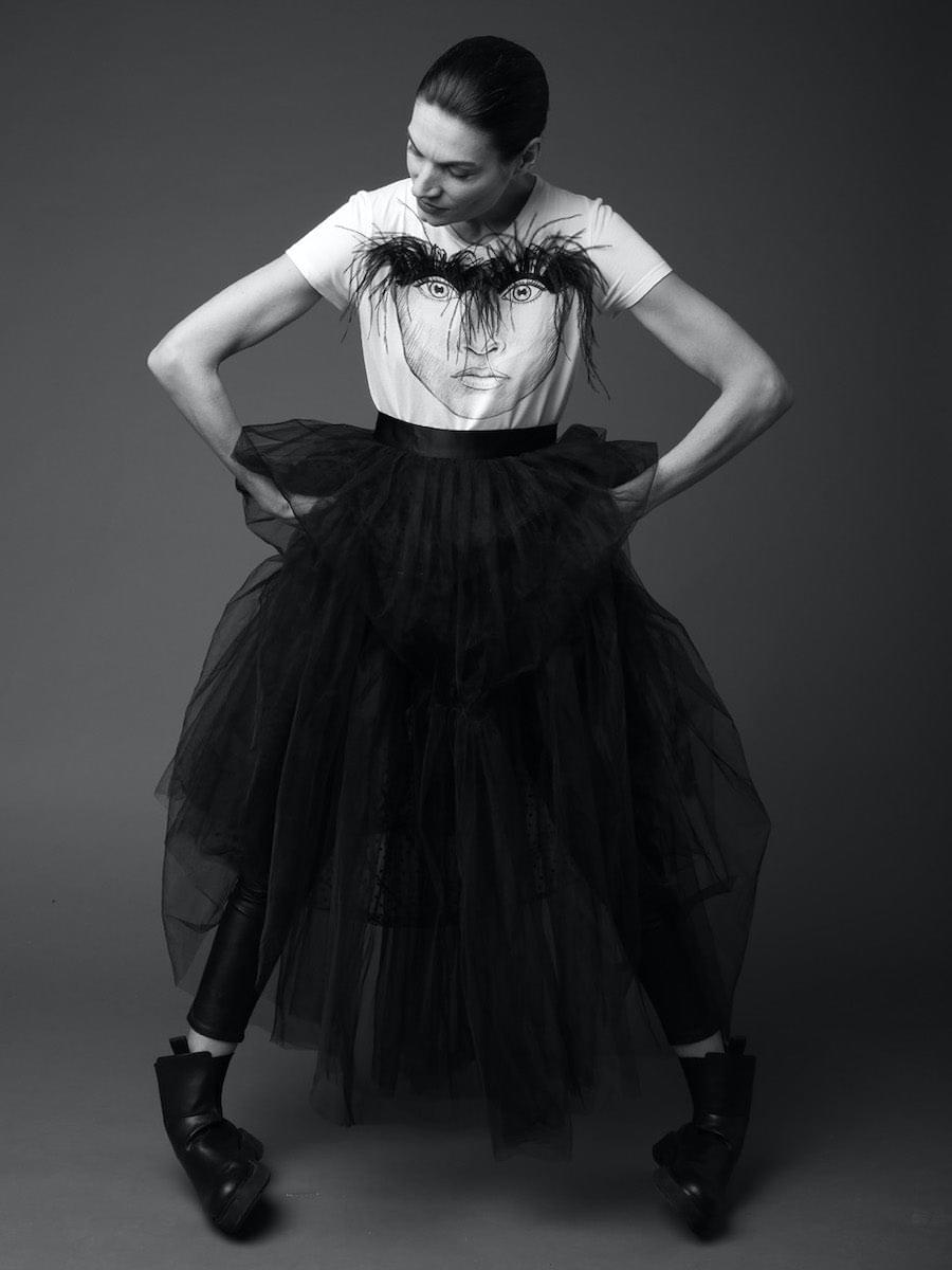 Schwarze Tüllrock. Black tulle skirt