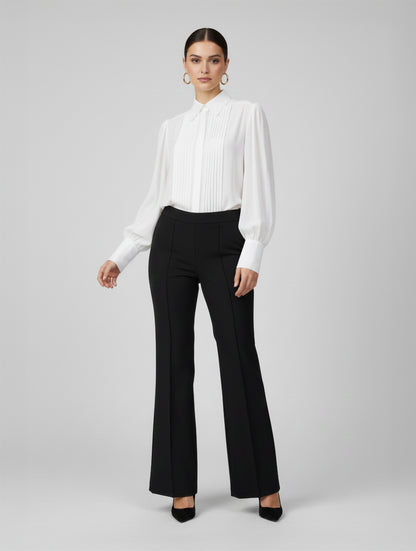 Tanja trousers with wide leg hem