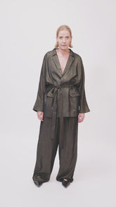 Weich fallender Samtblazer Halea mit Lurex Fäden von Helene Galwas