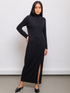 Langarm schwarz Midikleid. Longsleeve black Midi dress