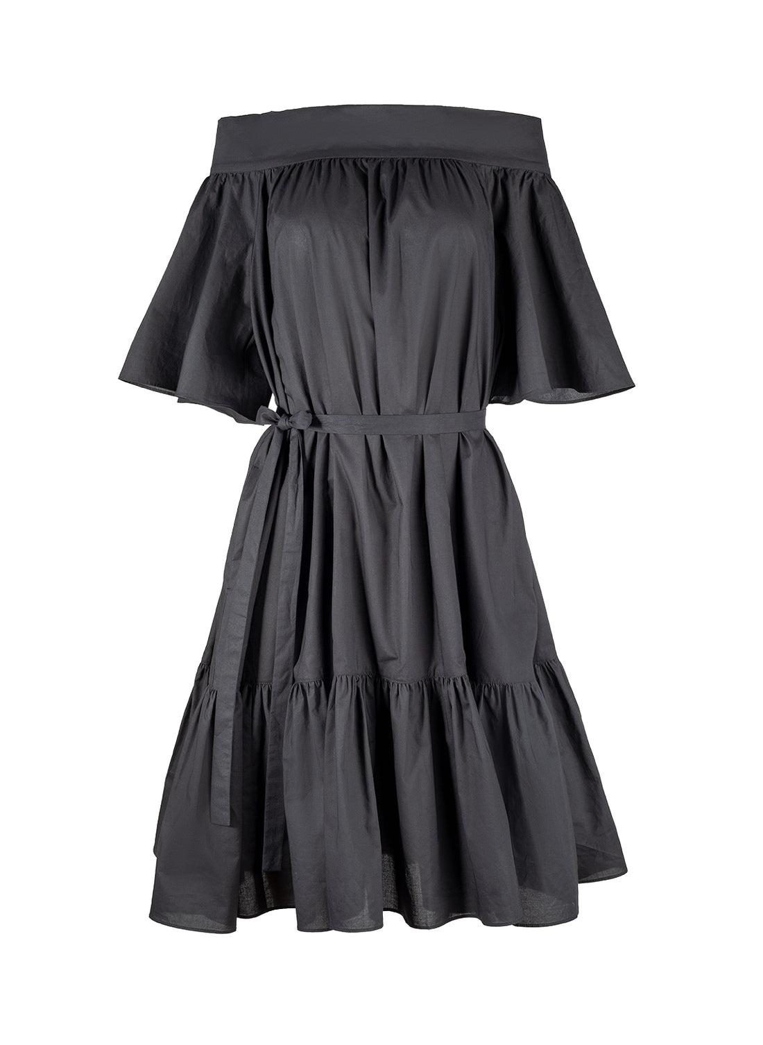 Schwarzes Midi Kleider. Black Mididress