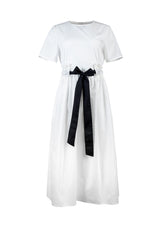 Weißes kurzarm Maxikleid. White shortsleeve Maxidress