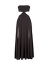 Maxi Bandeau-Kleid mit Cut-Outs und zum Binden am Rücken mit Schlitzen