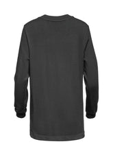 Schwarzes, hochgeschlossenes Feinstrickkleid aus 100% Wolle mit extralangen, abnehmbaren Fransen