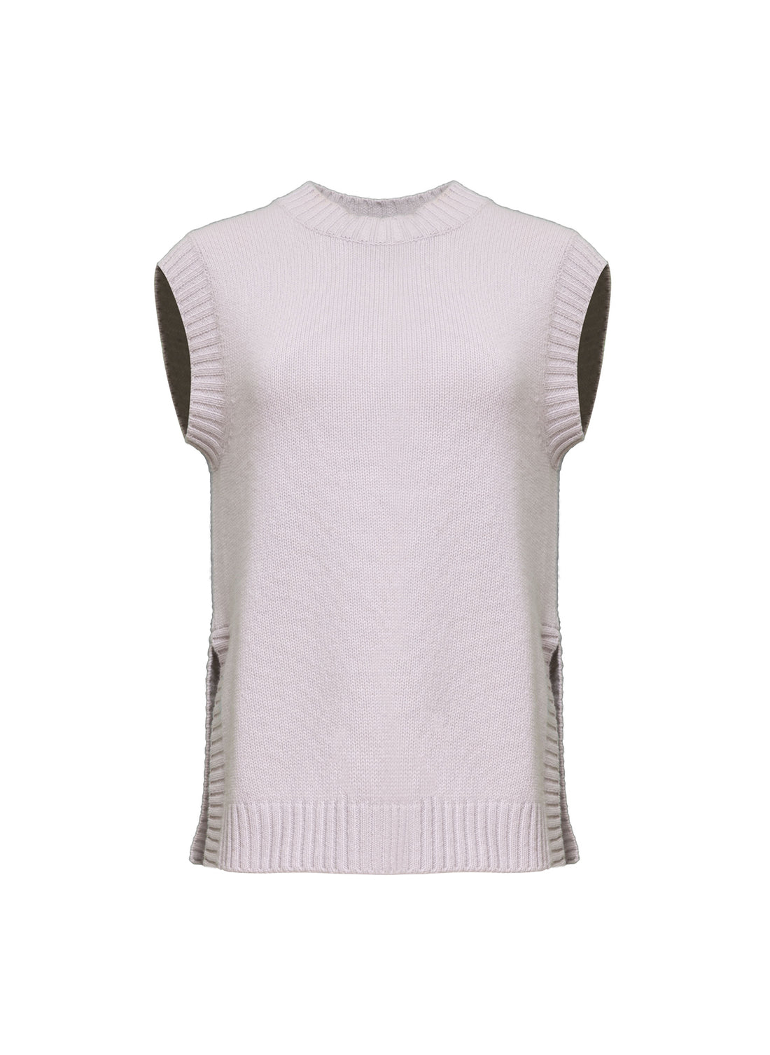 Extrem weicher, taillierter Pullunder aus feinstem Kaschmirstrick von Helene Galwas