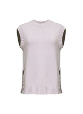 Extrem weicher, taillierter Pullunder aus feinstem Kaschmirstrick von Helene Galwas