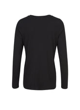 Basic langarm Shirt aus Viskose, vielseitig einsetzbar