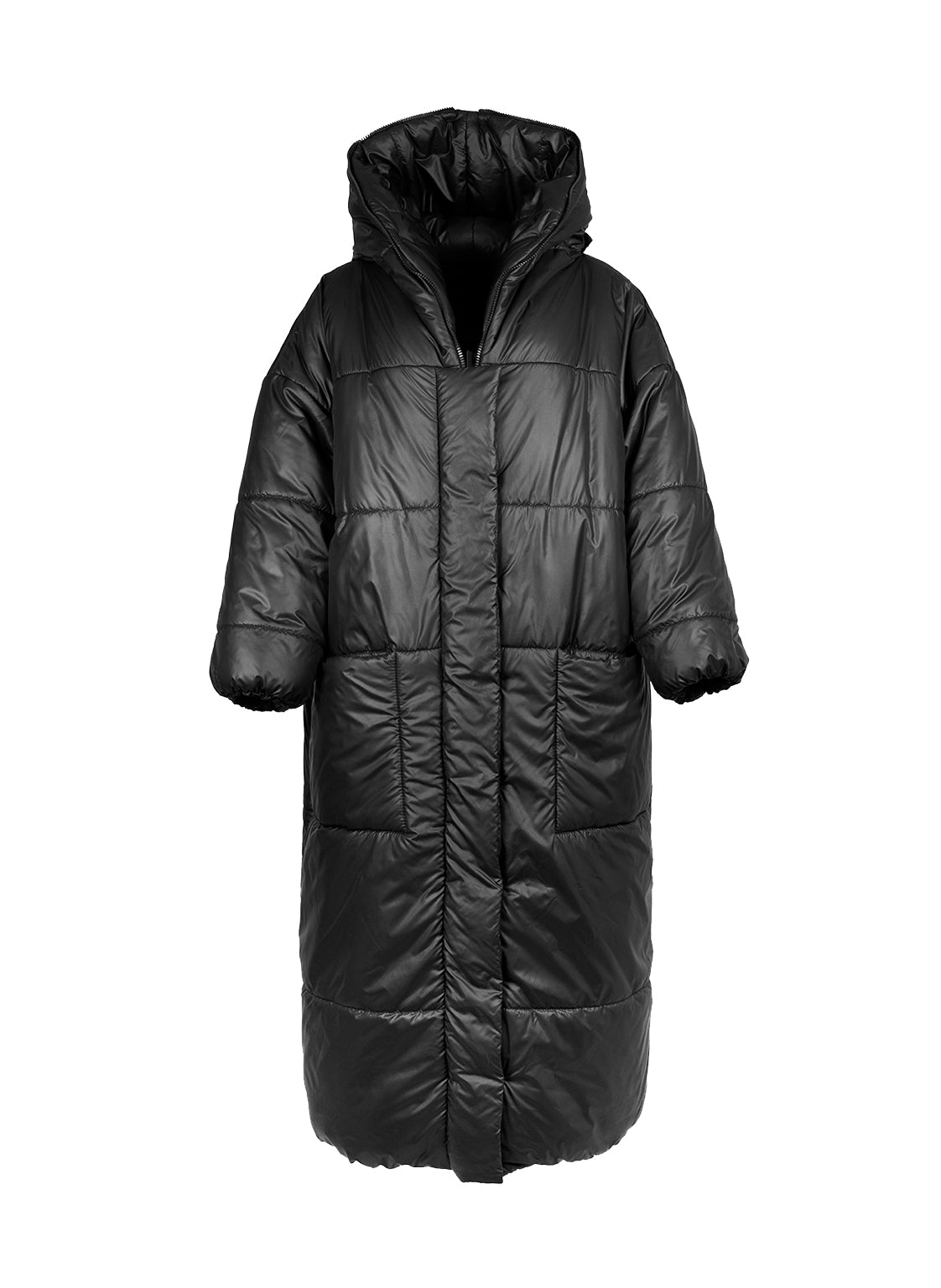 Hooded three quarter discount length coat zara