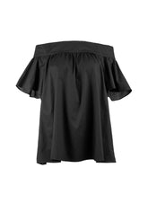 Weit geschnittene Bluse aus Premium Baumwolle, Carmen Ausschnitt auf dem Rücken zum Binden und ausgestellten Ärmeln