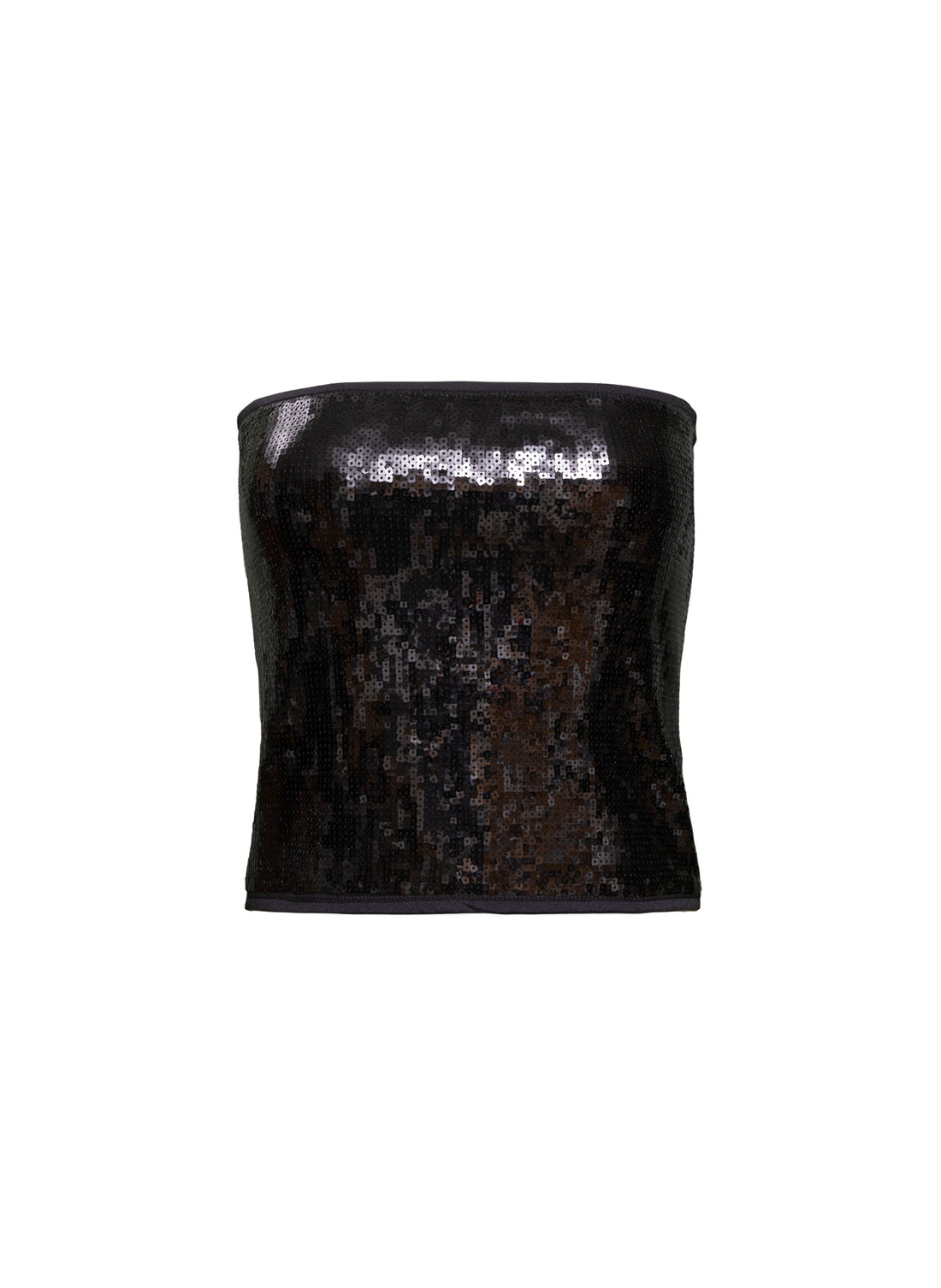 Trägerloses, figurbetontes, elastisches Pailletten-Bustier Hakika von Helene Galwas